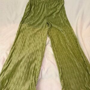 Blue Blush Olive Textured Pants